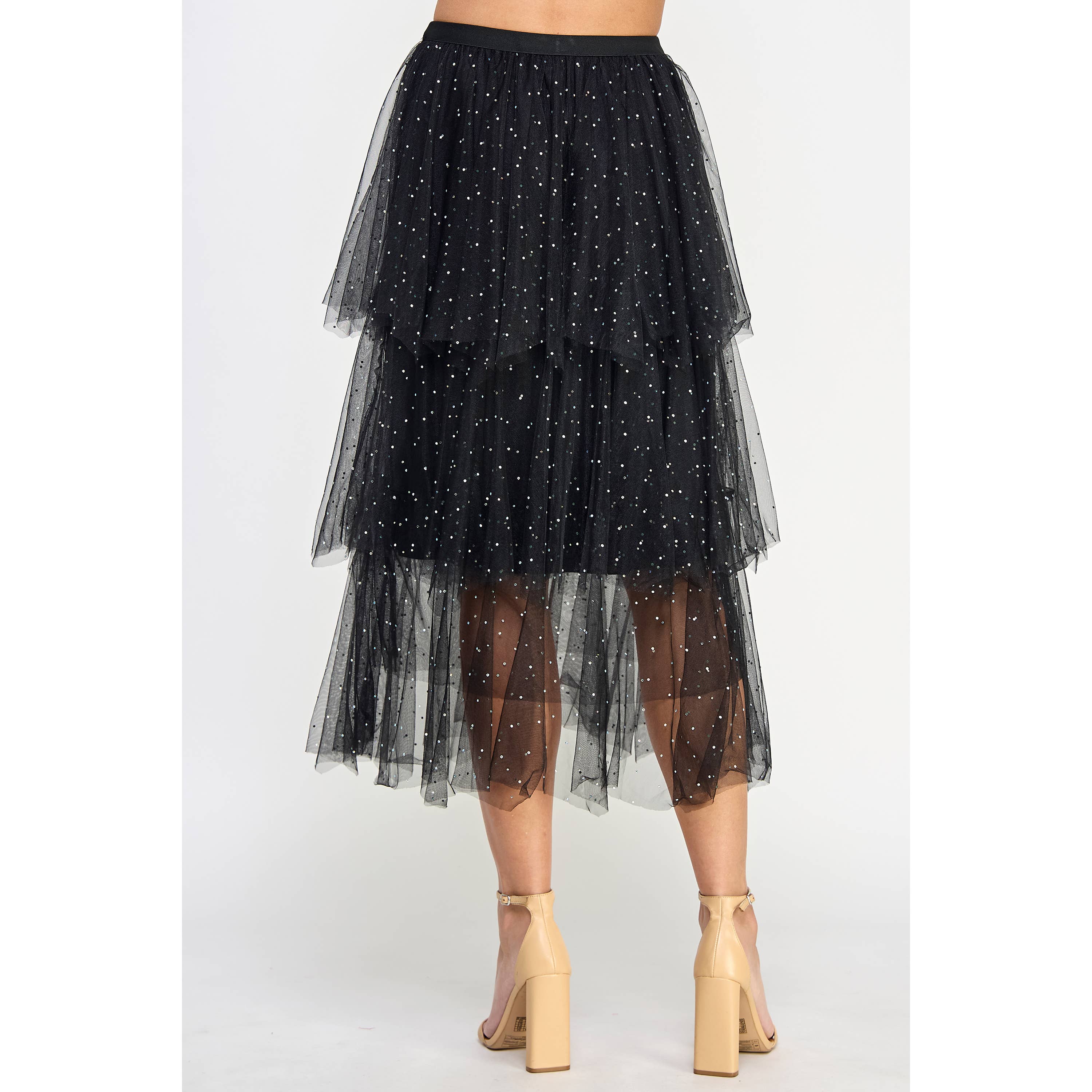 Strut & Bolt - Wholesale Rok - Dames - Midirok van tule met studs en strass2