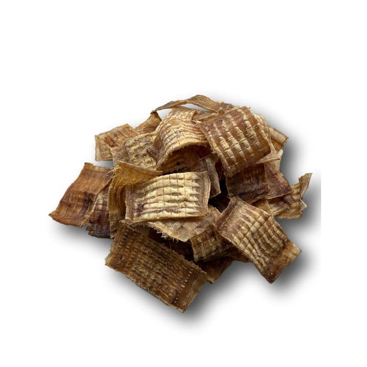 Beef Trachea 1LB Bag Bites (MT01011LB) for wholesale by Healthy Dog Chews