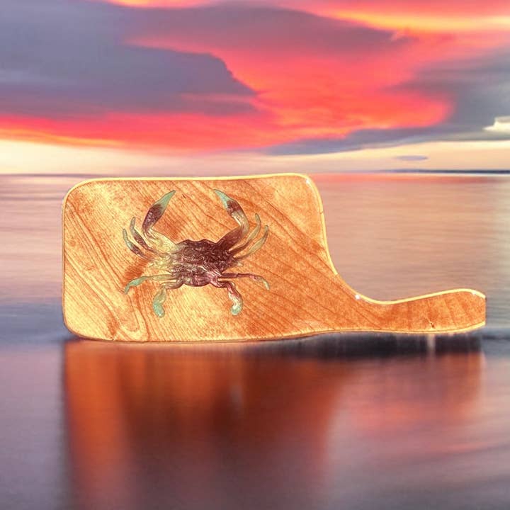 Crab and Cutting Charcuterie Board for wholesale by Cape Maybee Company
