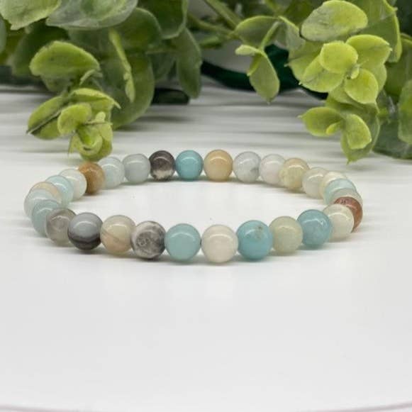 Amazonite Stretchable Bracelet 6mm Beads for wholesale by Meraki Gemstones