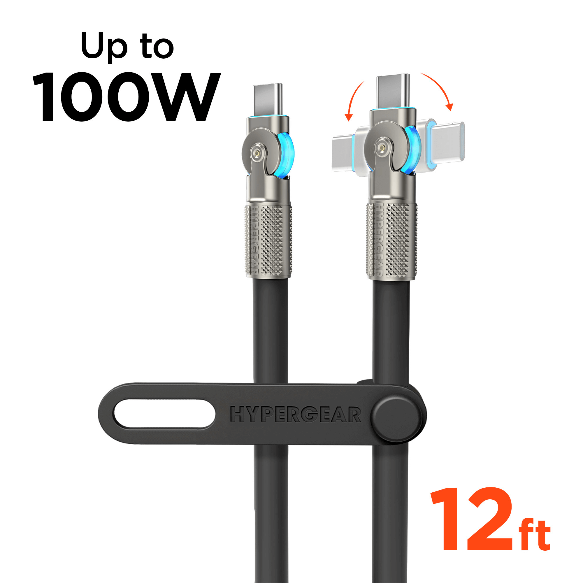 JupiterGear Home – wholesale Charging cable – HyperGear Chunky180° USB-C to USB-C Fast Charge Cable 12ft0