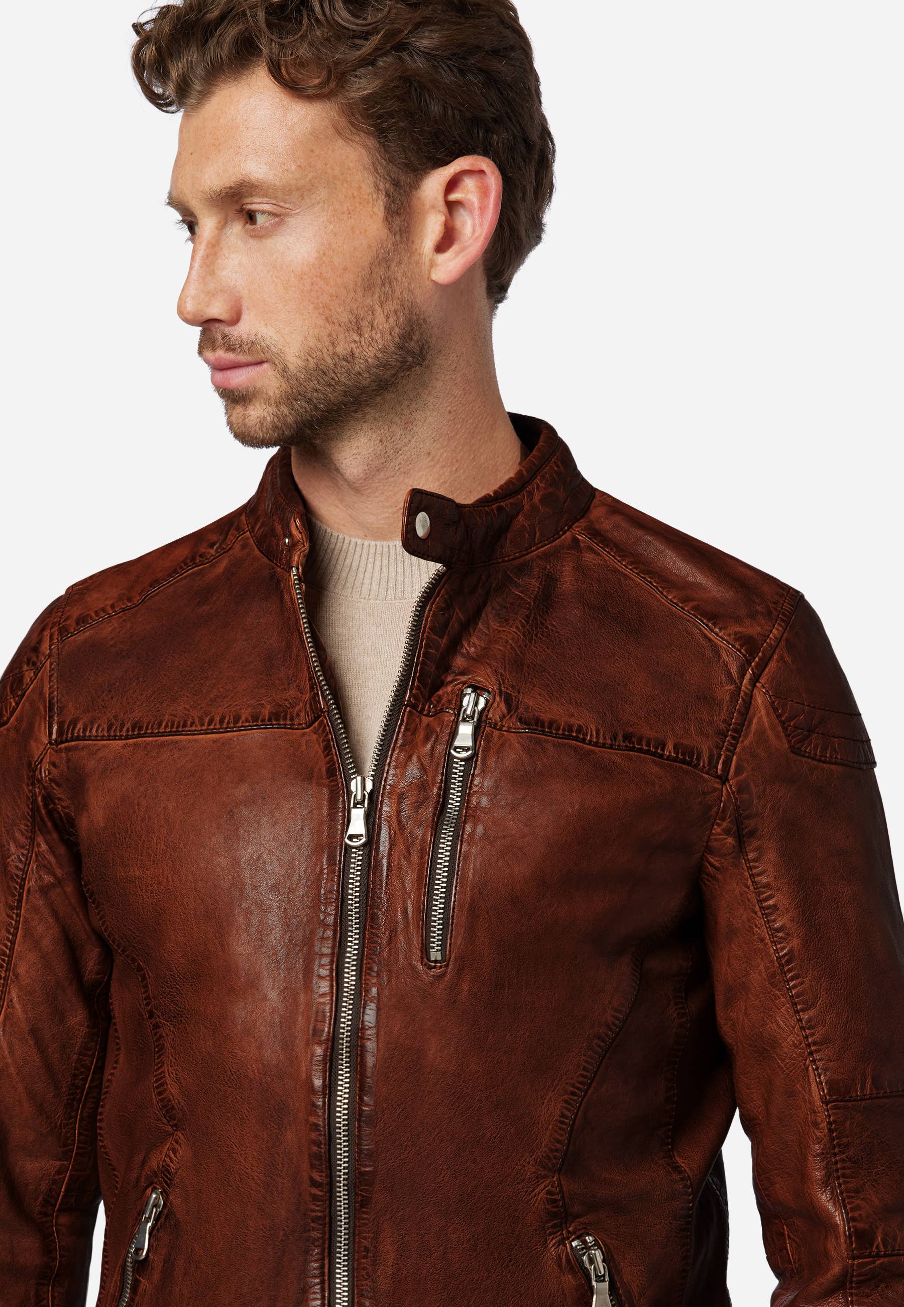 Ricano - Wholesale Leather Jacket - Men's - Josh men's leather jacket - premium lamb leather11