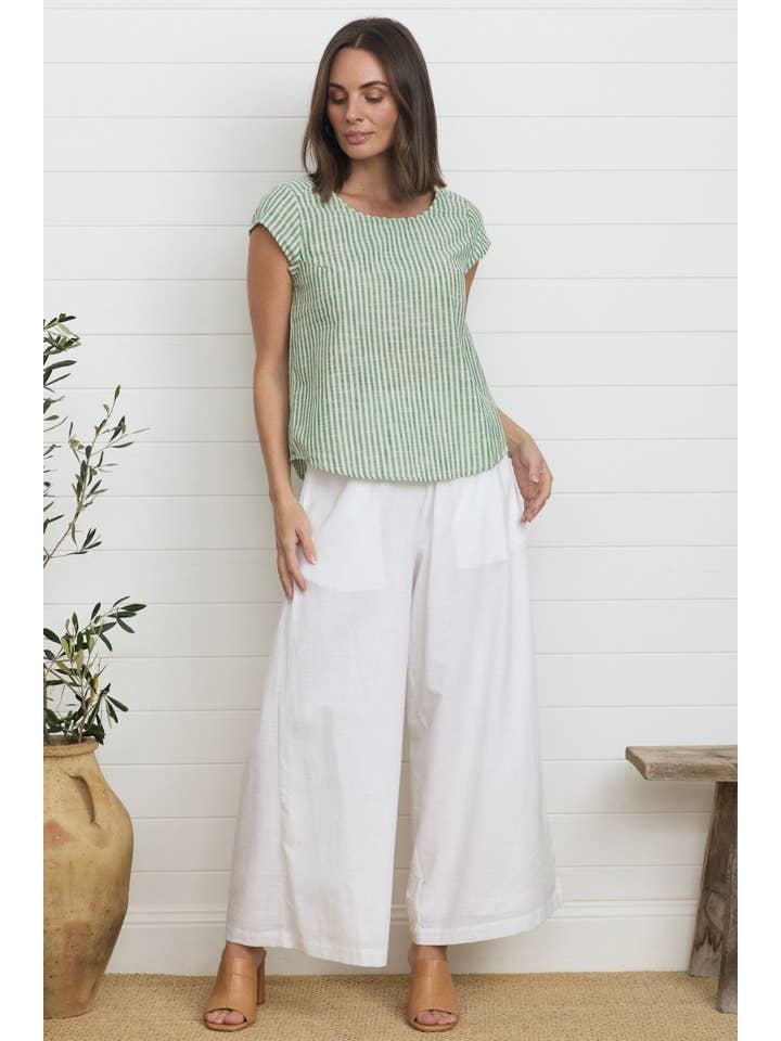 Remi Top - Green Stripe for wholesale on Faire1