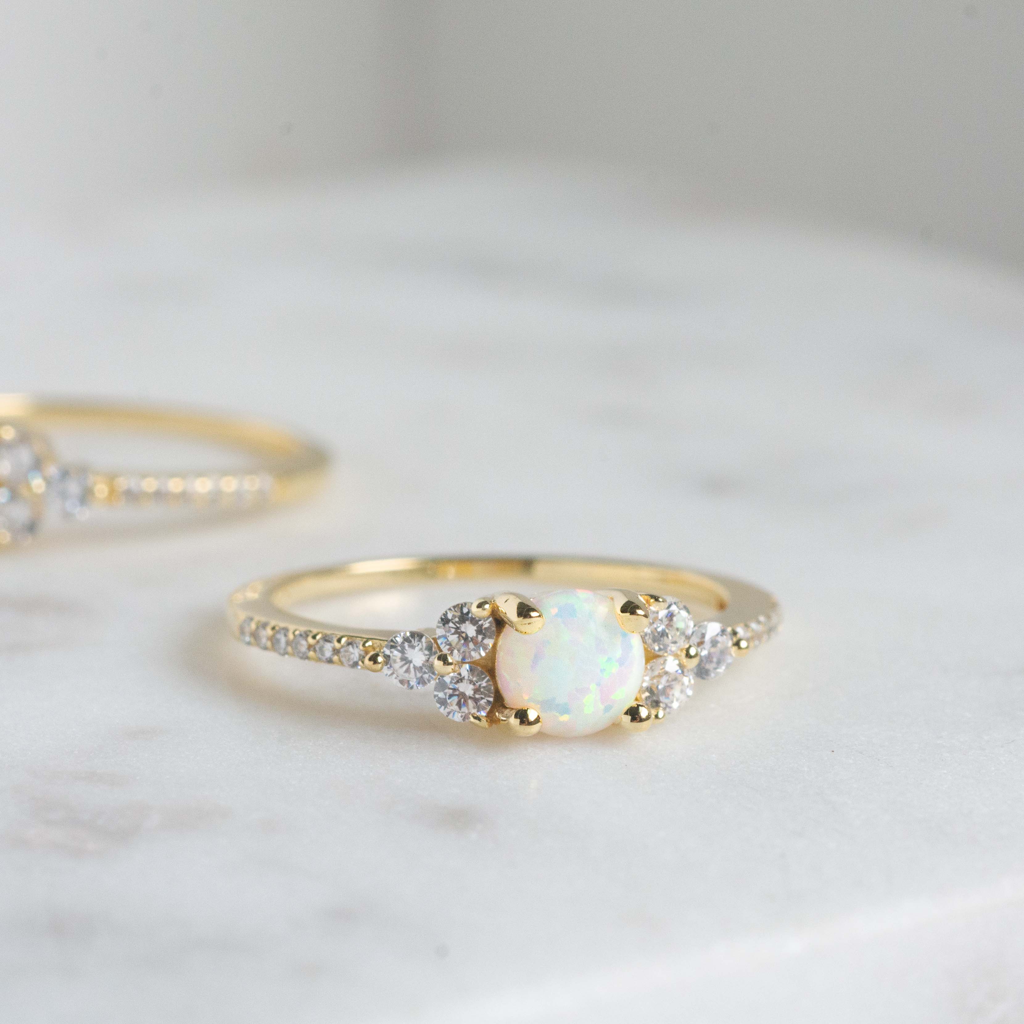 Sami Jewels - Vendita all'ingrosso Anelli multipietra - Anello opale delicato6