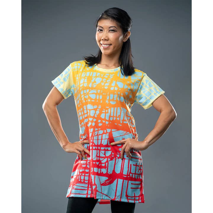 Sunrise Matrix, the T-Shirt Dress by Jumper Maybach® for wholesale by Jumper Maybach