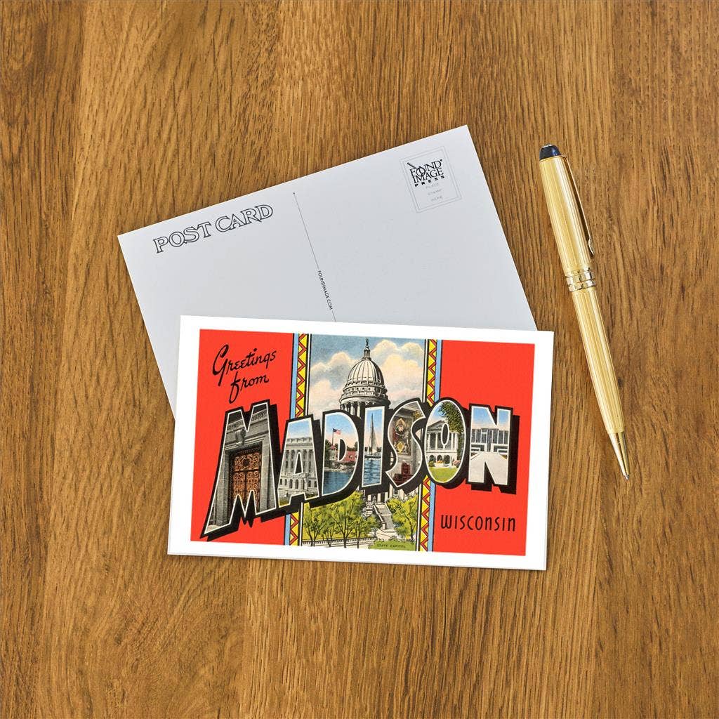 Found Image Press - Wholesale Ansichtkaart - Ansichtkaart WI-200 Groeten uit Madison, Wisconsin1