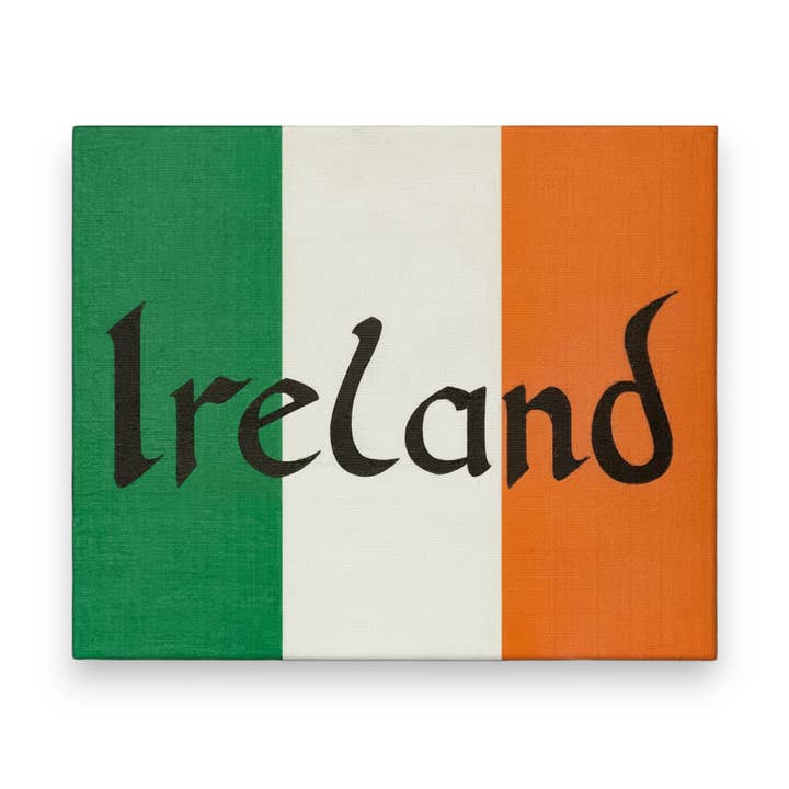 JennyGems - Vente Pancarte - Panneau en bois représentant le drapeau de l'Irlande, décor irlandais, jour de la Saint-Patrick0