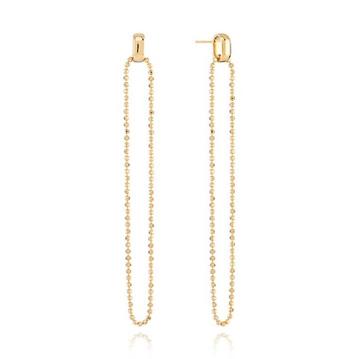 Cut-Ball Chain Drop Earrings for wholesale by The Style K
