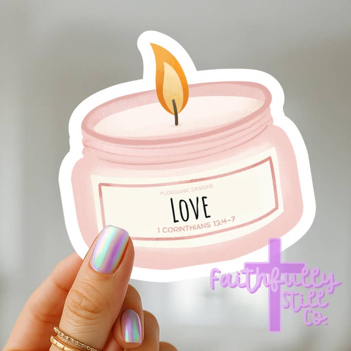 Autocolante l Amo Vela l Cristão & Inspirador por atacado de FaithfullyStillCo