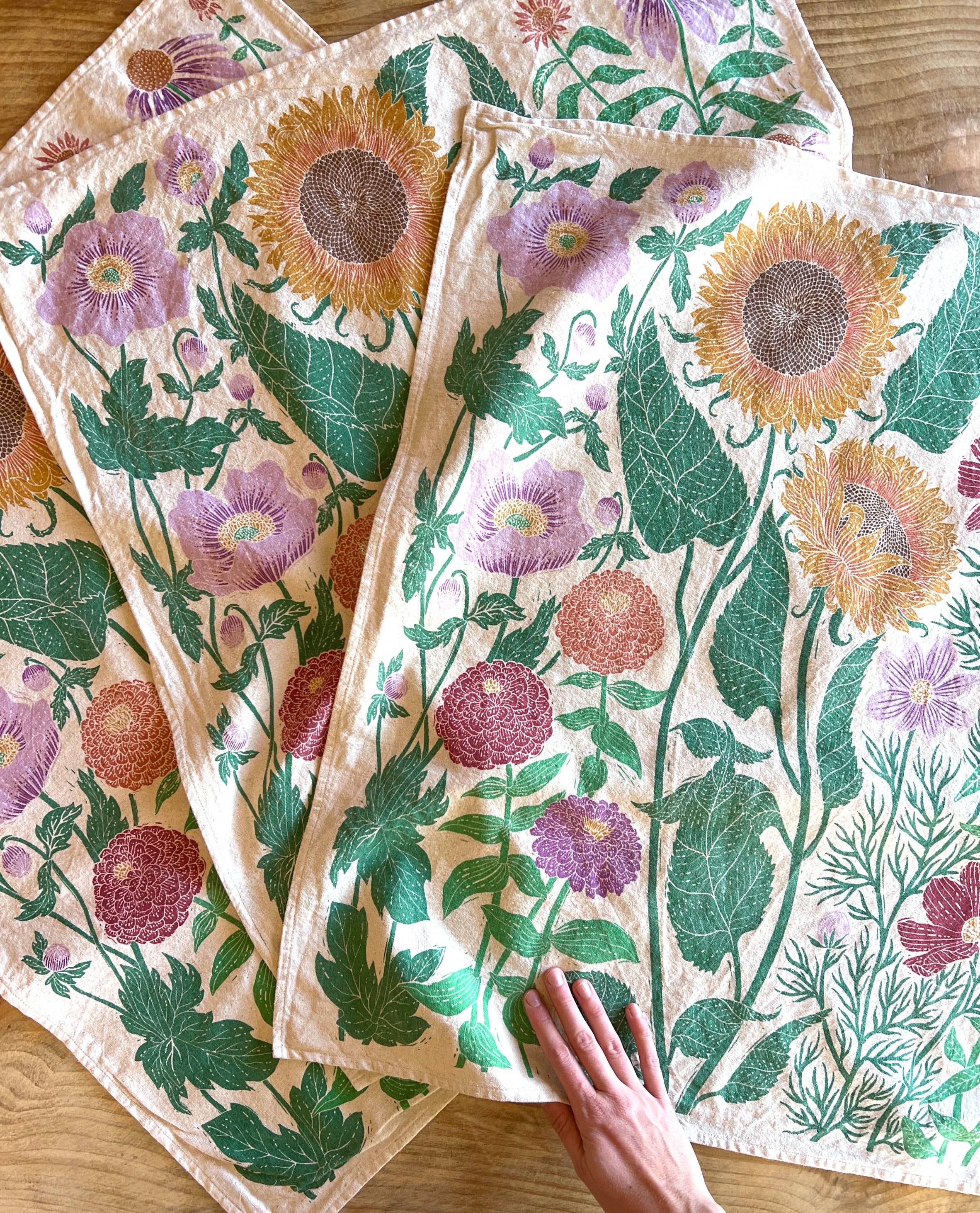 Lili Arnold - Wholesale Tea Towel - Organic Cotton Tea Towel - Summer Garden3