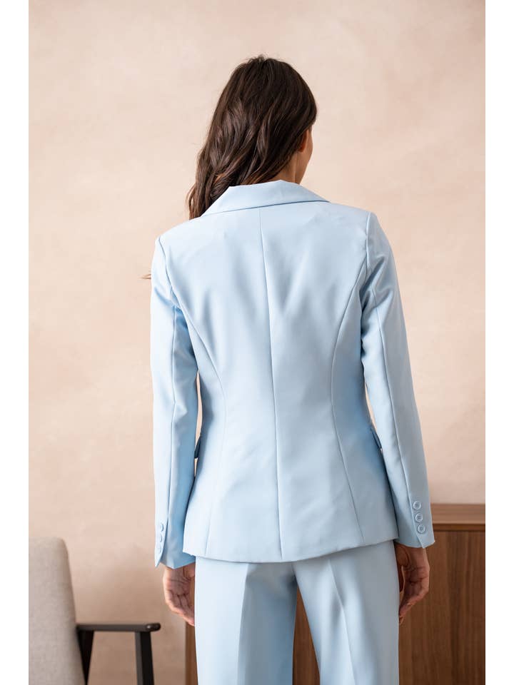 Attentif Paris - Vendita all'ingrosso Giacca elegante - Donna - Giacca aderente con bottone singolo, semplice - Collezione Timeless49