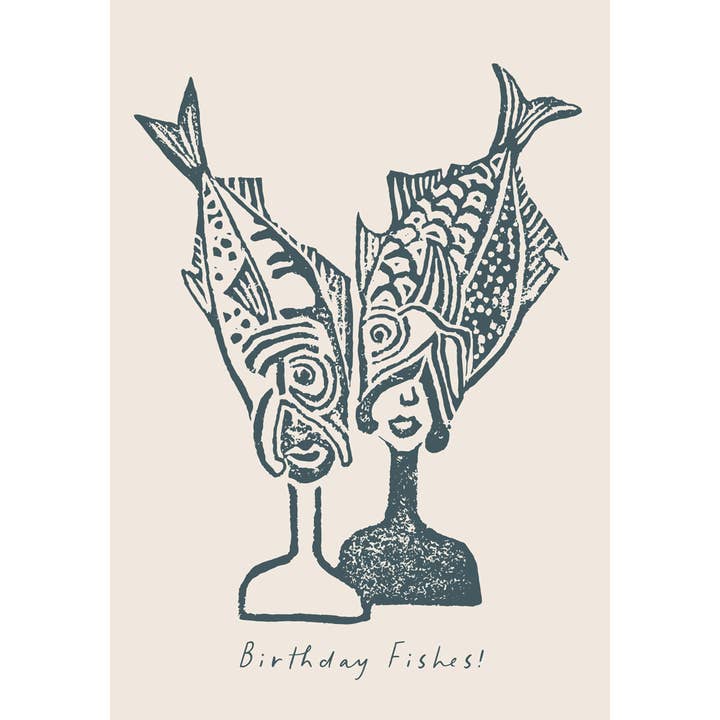 Salmon Sisters - Wholesale Birthday Card - Birthday Fishes Greeting Card