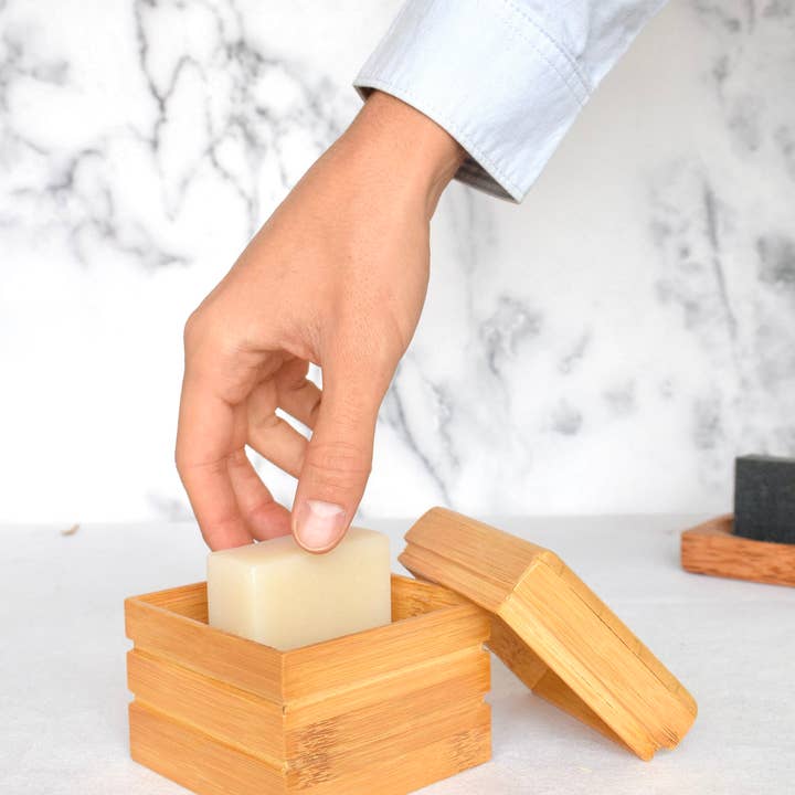 PACKAWIN - Wholesale Bath Soap Dish - Bamboo soap dish with lid for travel