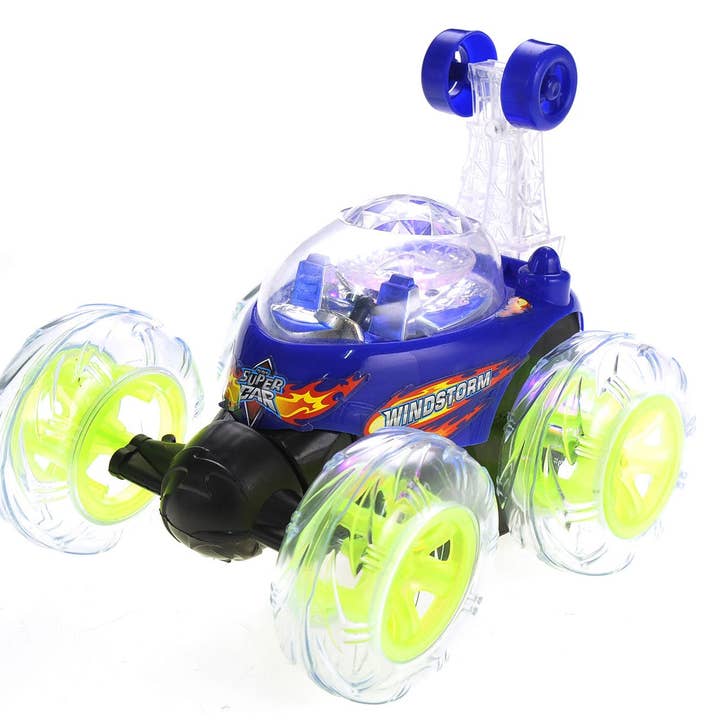 RC Stunt Twister Car W/ Light & Music (Blue) for wholesale by AZ Trading & Import (Toys, RC Toys & More)