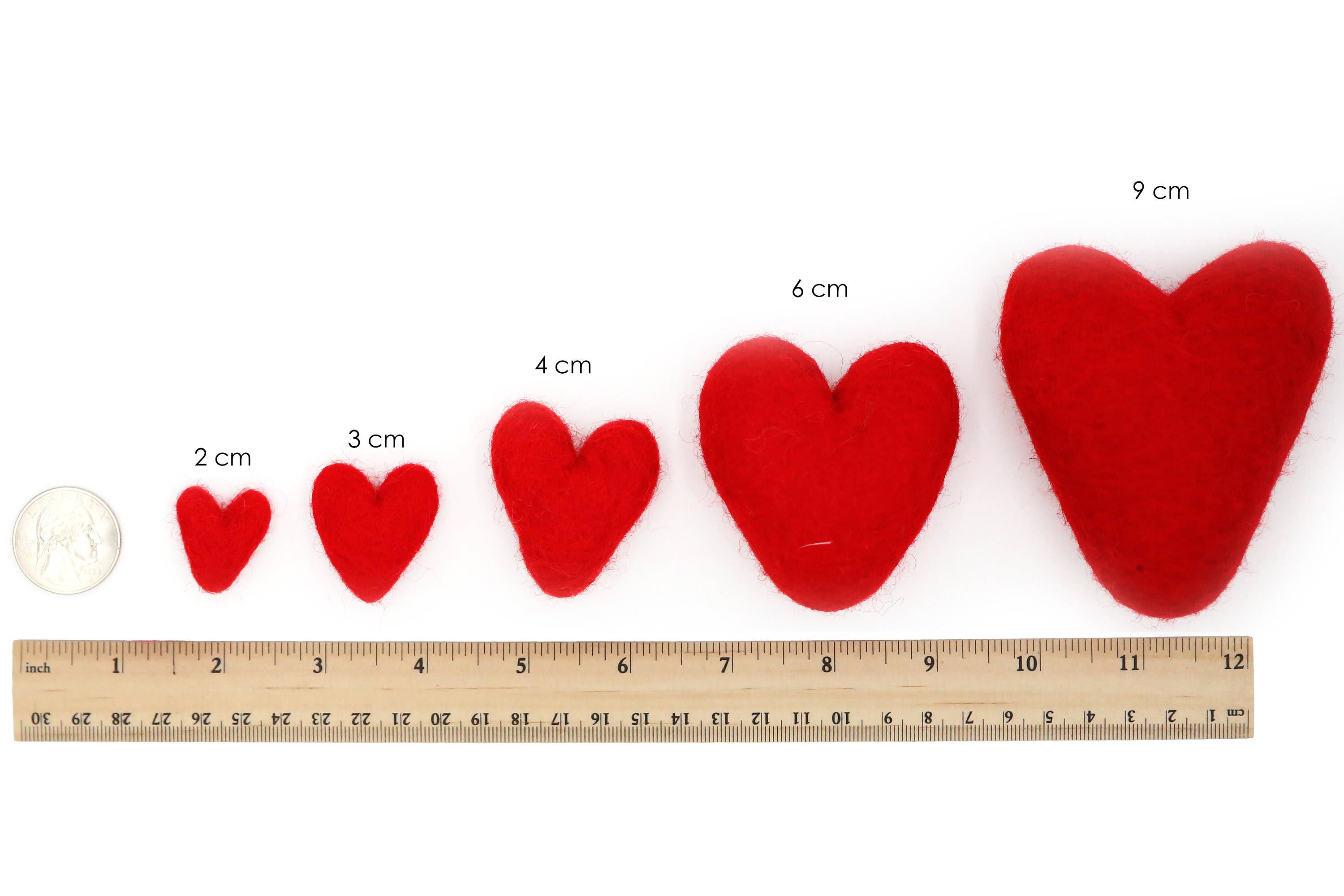 The Felt Pod – wholesale DIY craft kit – Felt Hearts 6 cm and 9 cm8