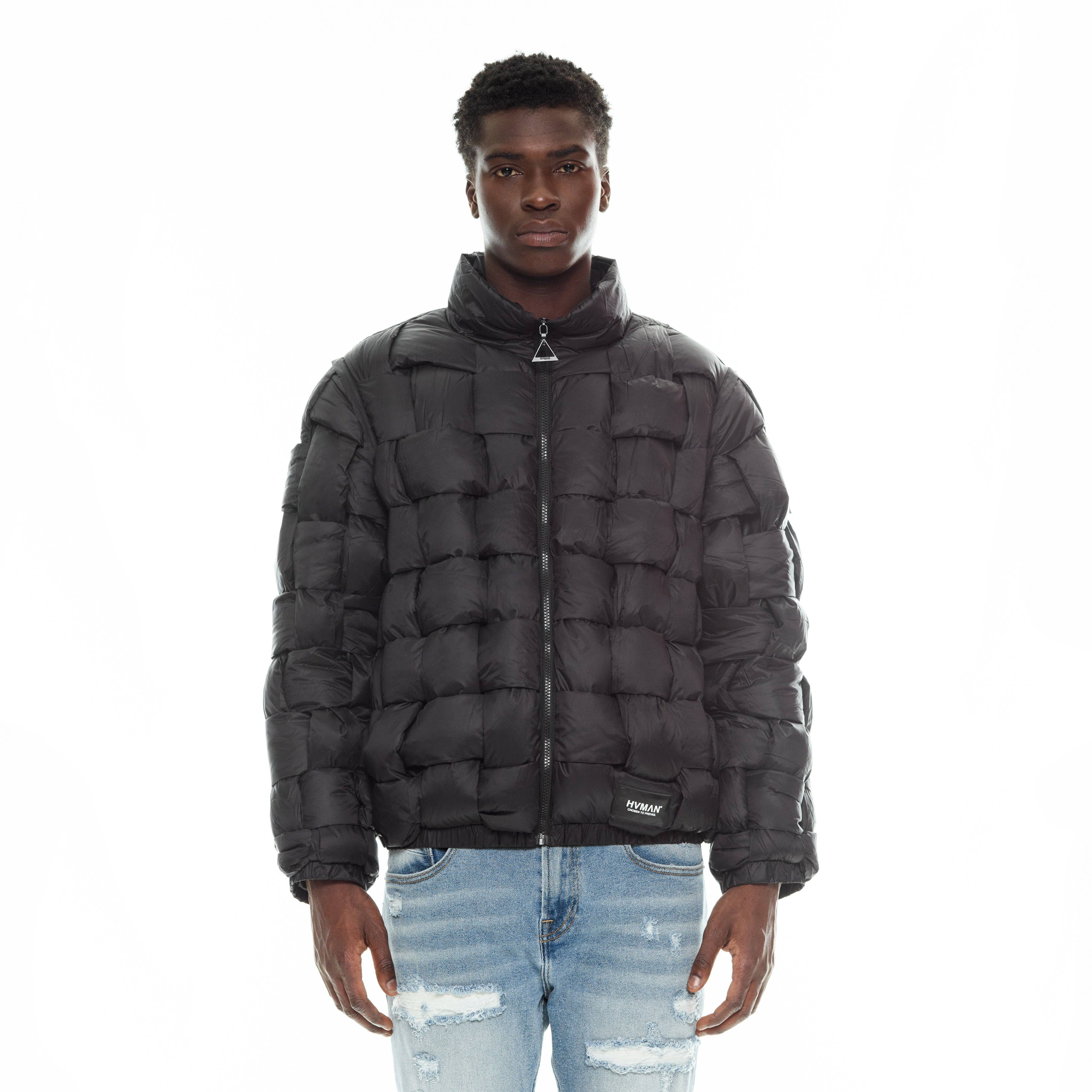 QUILTED NYLON PUFFER JACKET IN BLACK for wholesale on Faire1