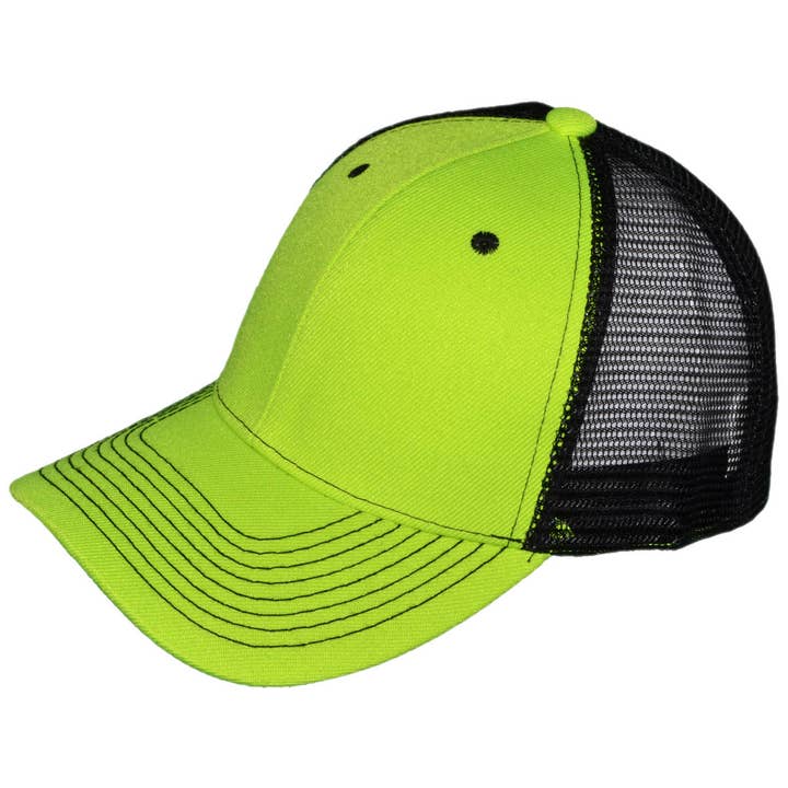 Buck Wholesale - Wholesale Trucker Hat - Unisex - Blank Trucker Hats - Structured Mesh BK Caps94