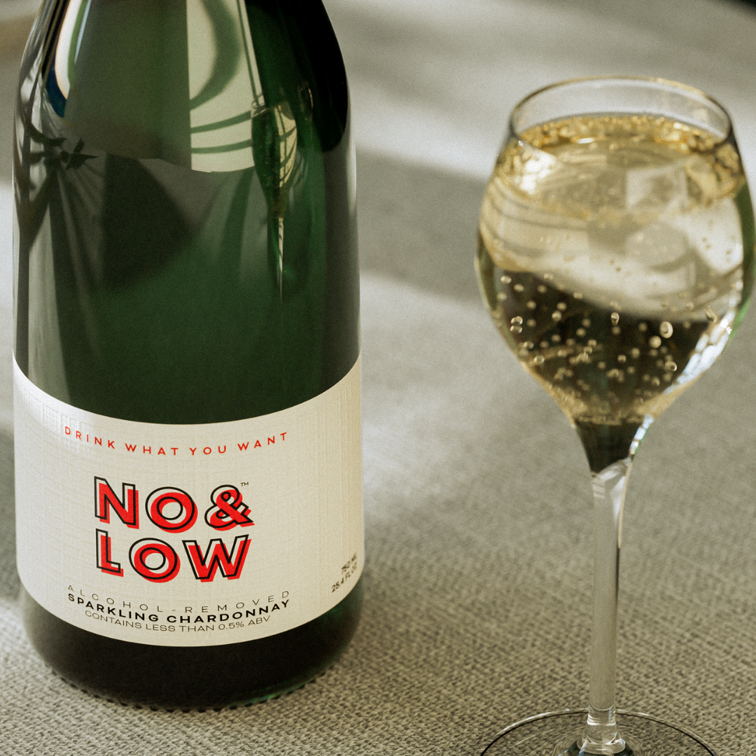 No & Low - Vente Spiritueux/Vins/Bières sans alcool - Chardonnay mousseux sans alcool et à faible teneur en alcool 25,4 oz (750 ml)4
