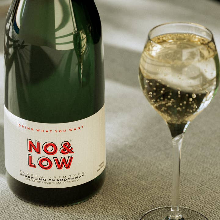 No & Low - Vente Spiritueux/Vins/Bières sans alcool - Chardonnay mousseux sans alcool et à faible teneur en alcool 25,4 oz (750 ml)4