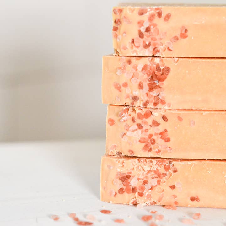 Pretty farm girl - Wholesale Bar Soap - Pink Salt + Grapefruit Handmade Tallow Soap Bar4