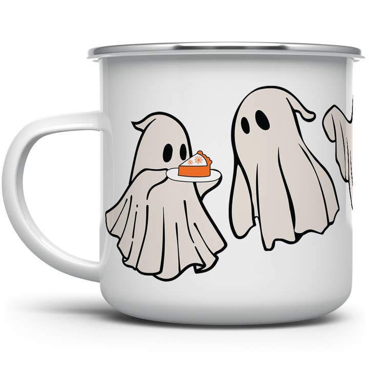 Retro Ghost Halloween Camp Mug, Fall Autumn Spooky Gifts for wholesale by Loftipop