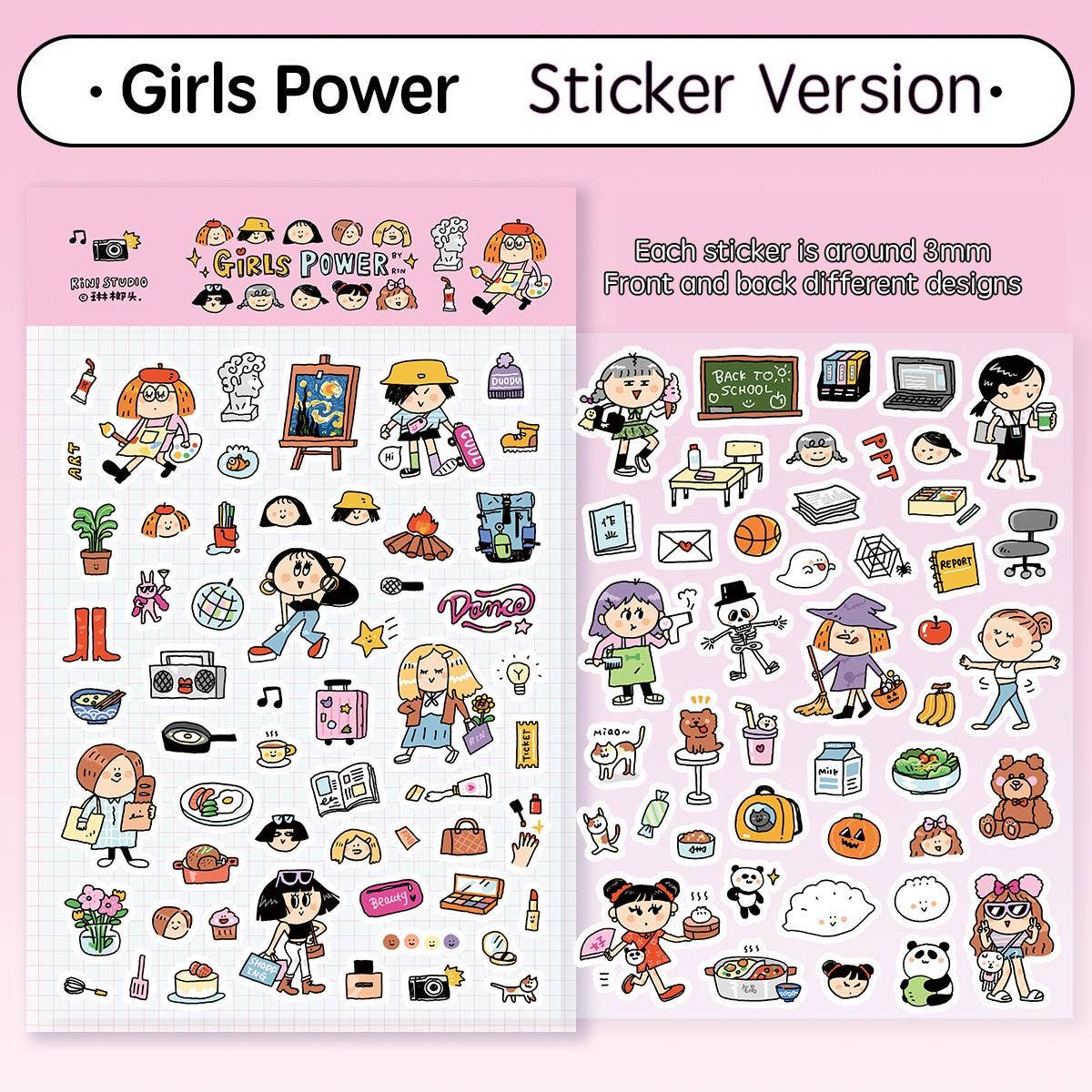 RiN! Studio US - Wholesale Washi Tape - Kawaii Washi Tape, Bullet Journaling Washi Tape, BuJo Tape, Girl Power Gift, Girl Washi Tape, Kawaii Craft Tape, Fashion Scrapbook Tape8