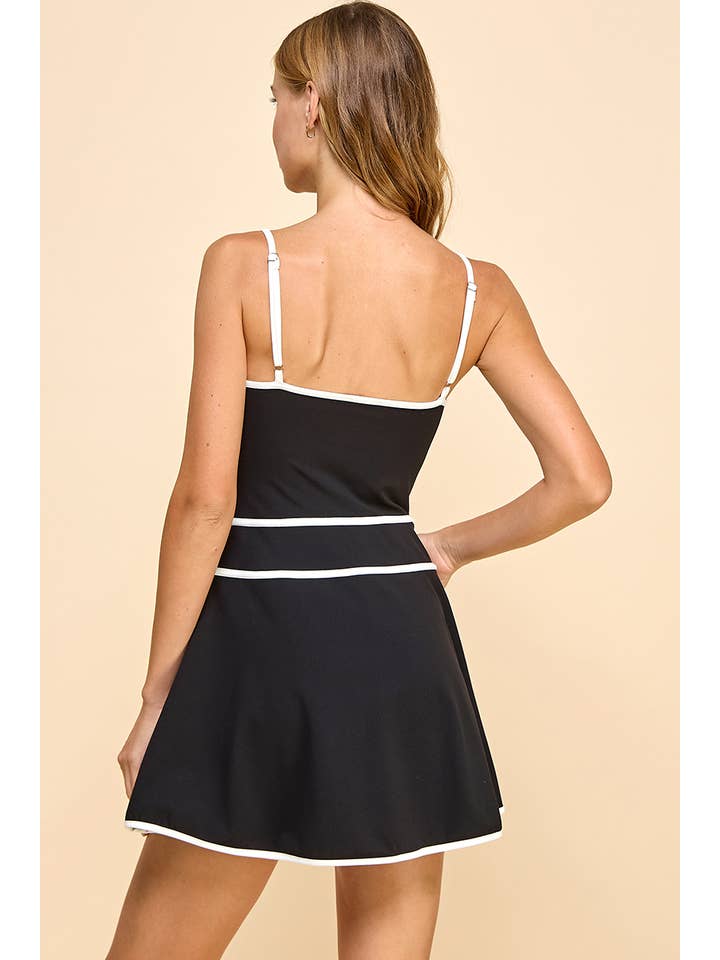 Black CD04993-Motion Inner Shorts Athletic Tank Dress for wholesale on Faire