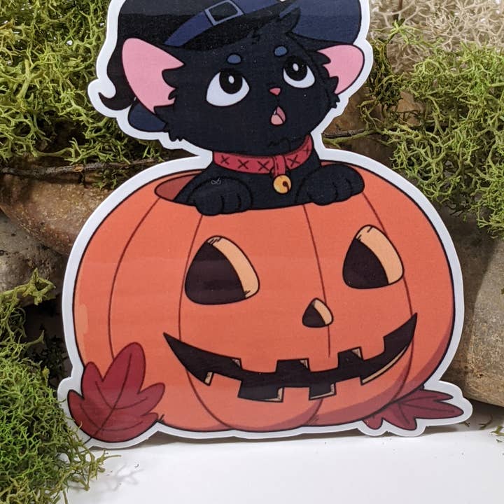 Halloween græskar heks killing klistermærke - 2.5" for engroshandel hos Mimic Gaming Co