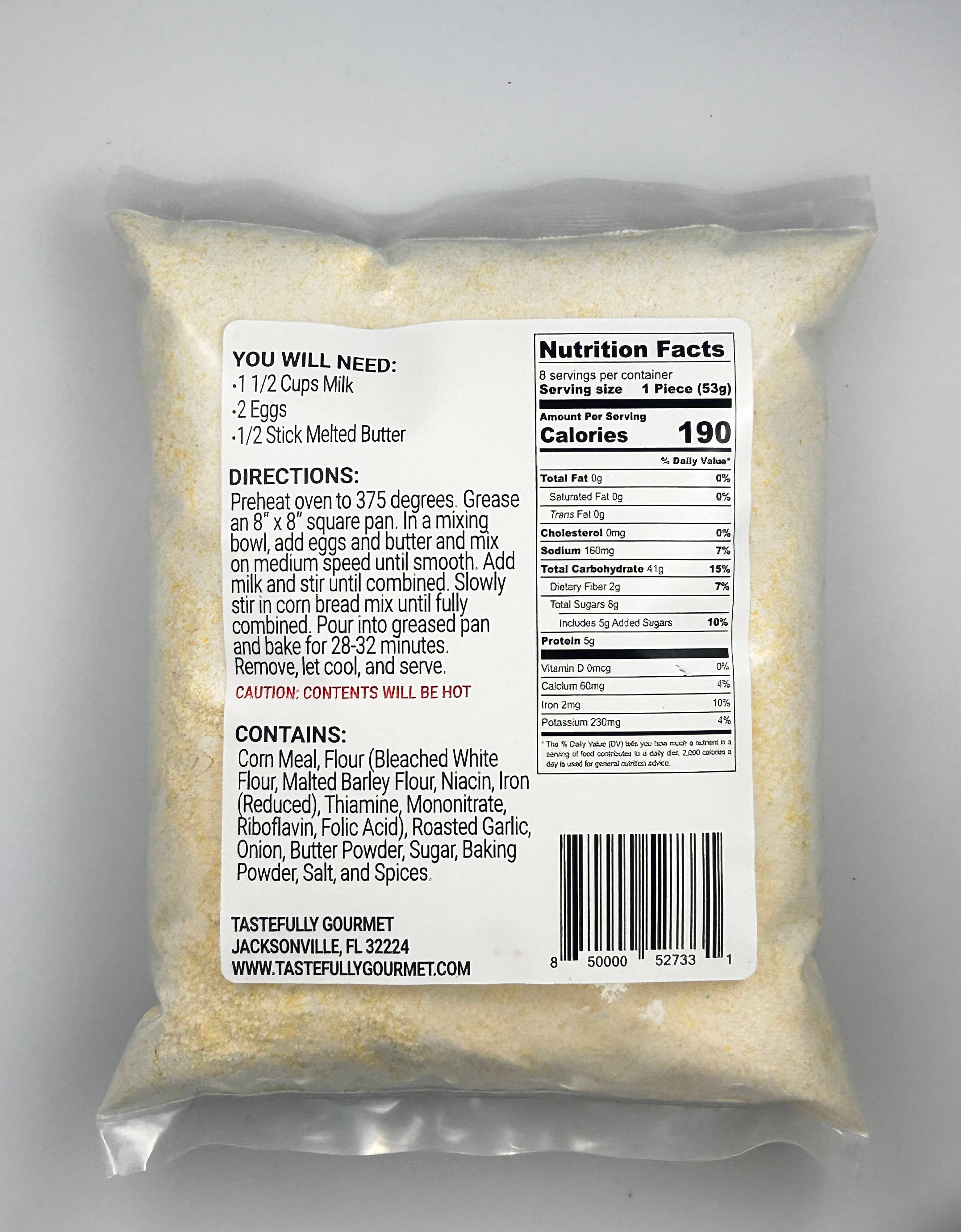 Tastefully Gourmet - Wholesale Cornbread Mix - Roasted Garlic Corn Bread Mix1