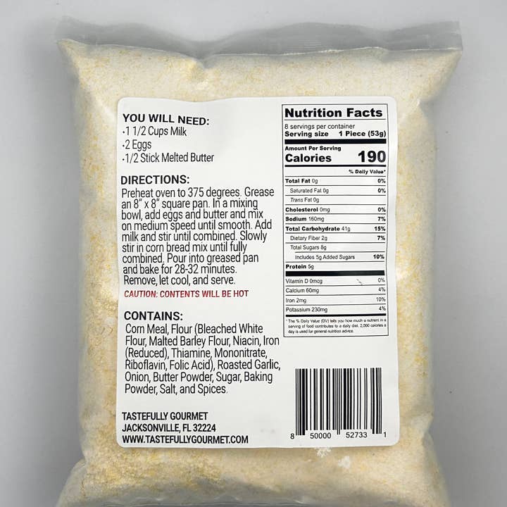 Tastefully Gourmet - Wholesale Cornbread Mix - Roasted Garlic Corn Bread Mix1