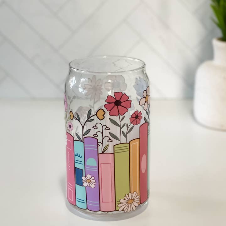 Bookish Girly Glass Cup for wholesale by Luxurnia