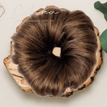 Human Hair Bun Scrunchie | Color 6 for wholesale by Beauty By Echika