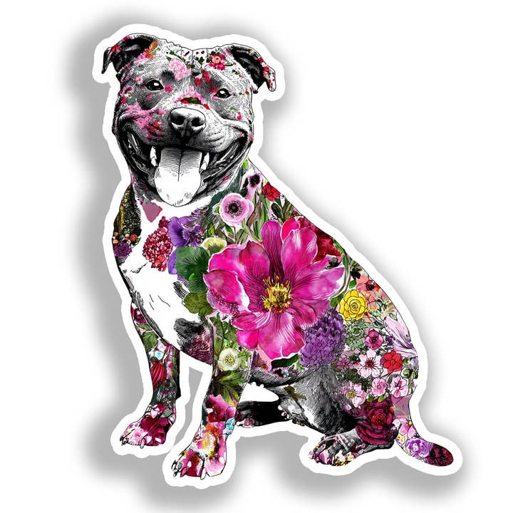 Adesivo per auto Bull Terrier # A019134 per la vendita all'ingrosso da parte di Yoonek Graphics