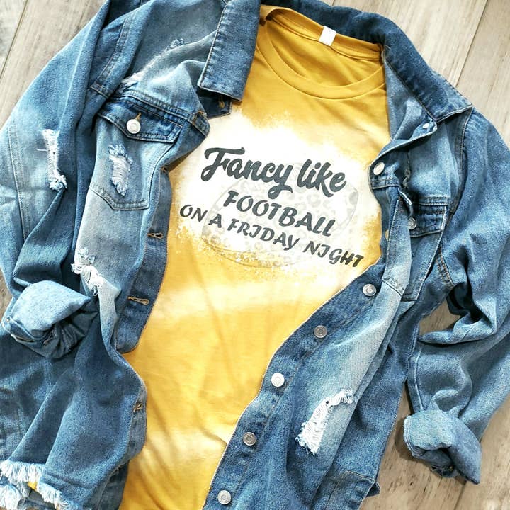 Fancy Like Football on a Friday Night Graphic Tee for wholesale by Funk Town Tees