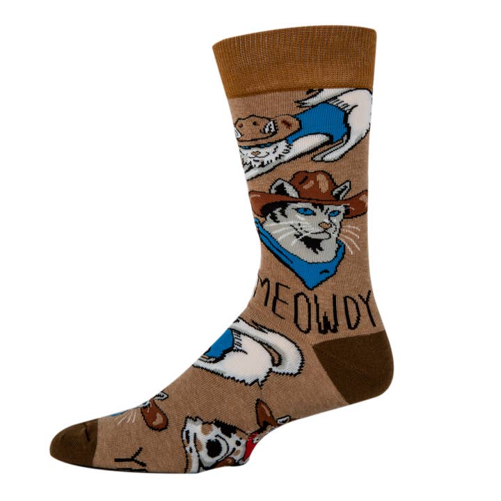 Oooh Yeah/Sock It Up/Oooh Geez Slippers - Wholesale Socks - Men's - Meowdy | Men's Western Novelty Cotton Crew Socks2