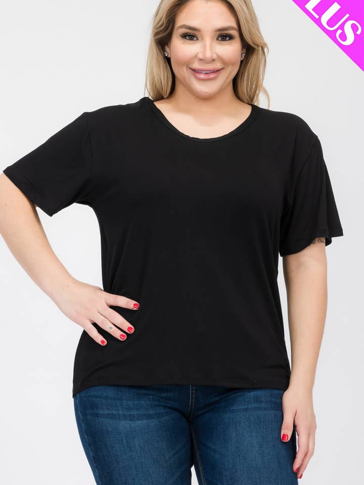 CAPELLA APPAREL - Wholesale T-Shirt - Women's - Plus Size Basic Short Sleeve T-shirt