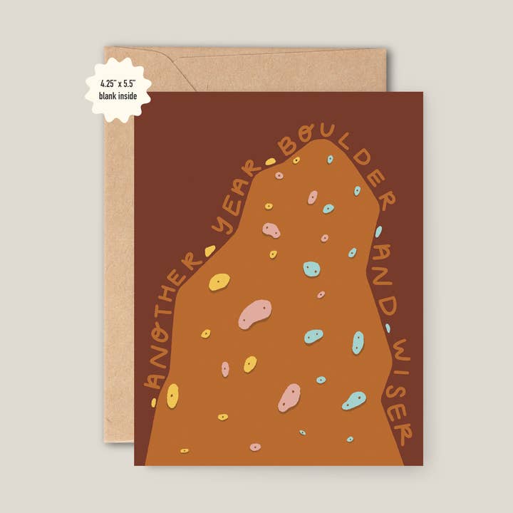 Boulder och Wiser födelsedagskort för wholesale av Bri Kuffell Art