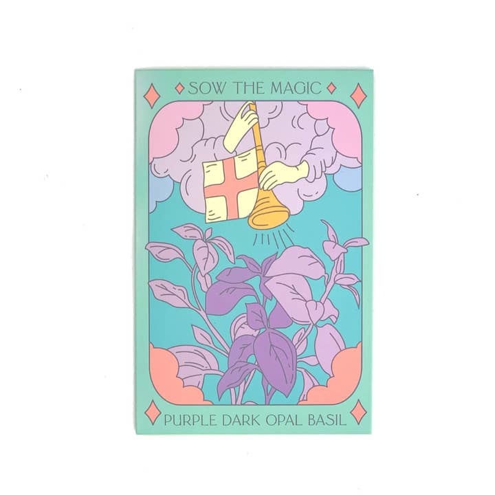 Sow the Magic - Wholesale Plant Seeds - Purple Dark Opal Basil Tarot Garden + Gift Seed Packet