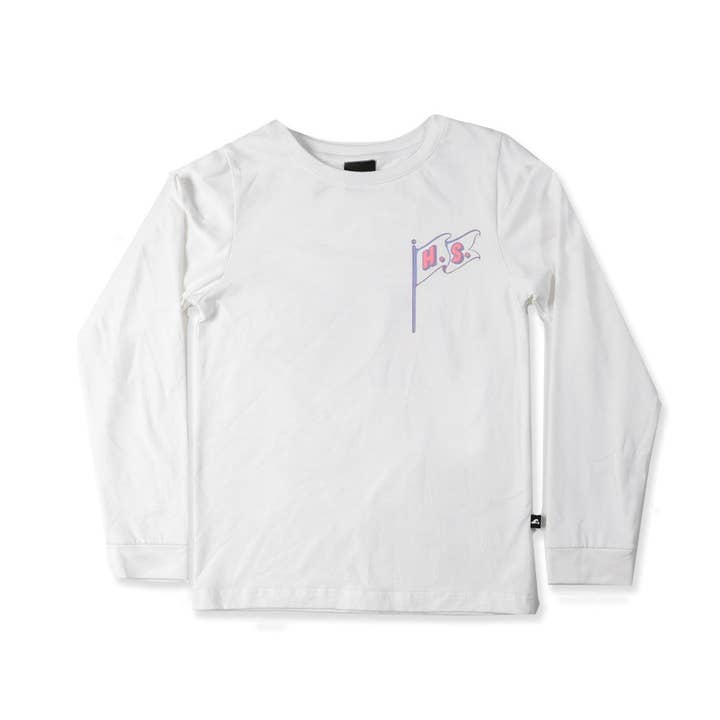 GIRLS LS TEE - Off White for wholesale by Hello Stranger Kidswear