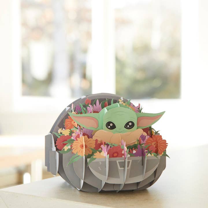 Lovepop Cards - Wholesale Everyday Greeting Card - Star Wars™ The Mandalorian™ Floral Grogu™ Giant Pop-Up Gift