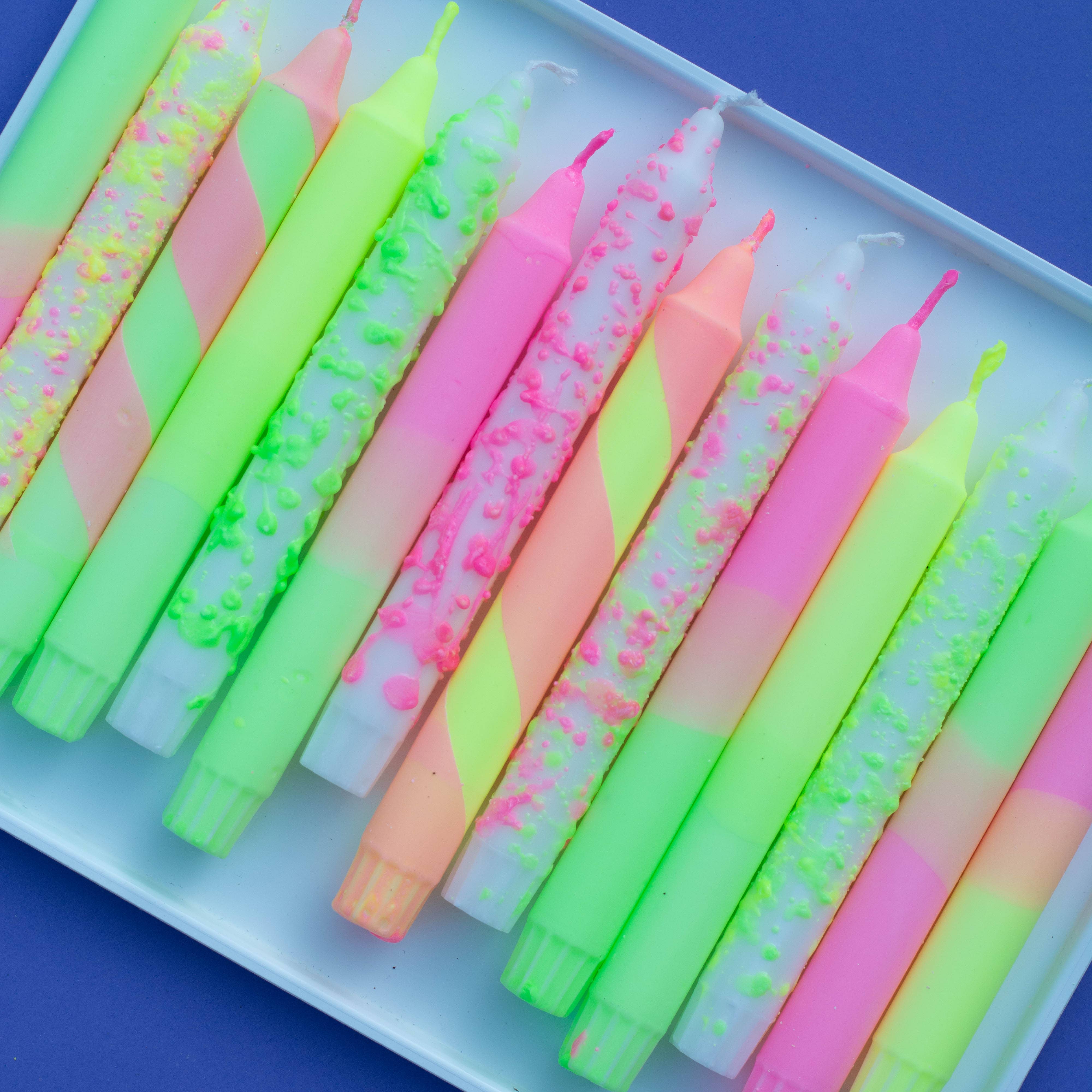 Nordtrice - Wholesale Tapered Candle/Candlestick - Taper candles- neon colours mix5
