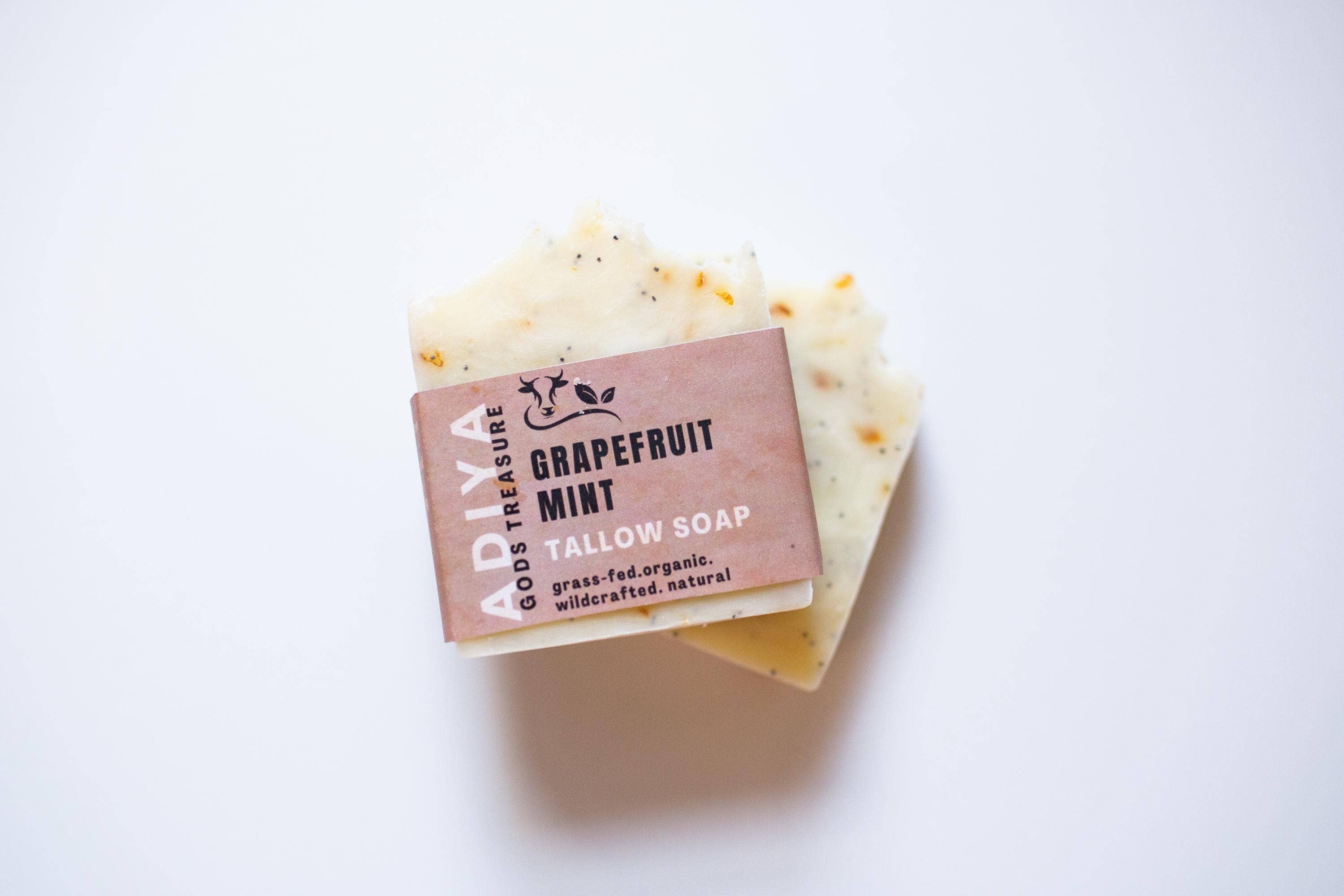 Adiya God's Treasure Beef Tallow & Teas - Wholesale Bar Soap - Grapefruit Mint Tallow Body Soap