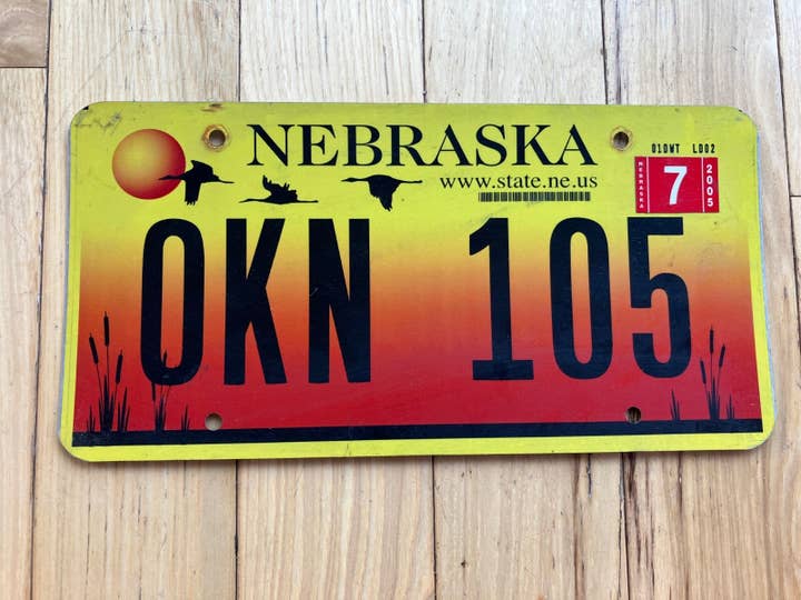 2005 Flat Nebraska License Plate for wholesale by RusticPlates