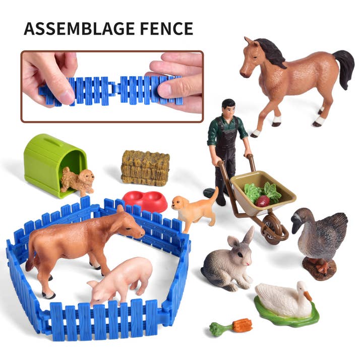 Fun Little Toys - Wholesale Advent Calendar - 30 Pcs Advent Calendar Christmas Realistic Farm Toys