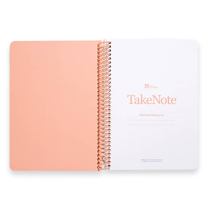 Erin Condren Design - Wholesale Notebook - 7x9 Monochrome Lined Notebook - Rose Gold