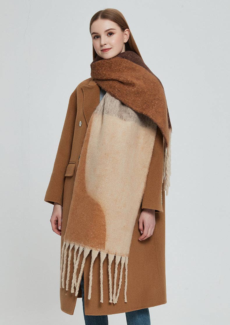 Dipped Shop – Engroshandel Tørklæde - Dame – Uregelmæssigt Print Kvaster Vintage Tørklæde DPKS120317