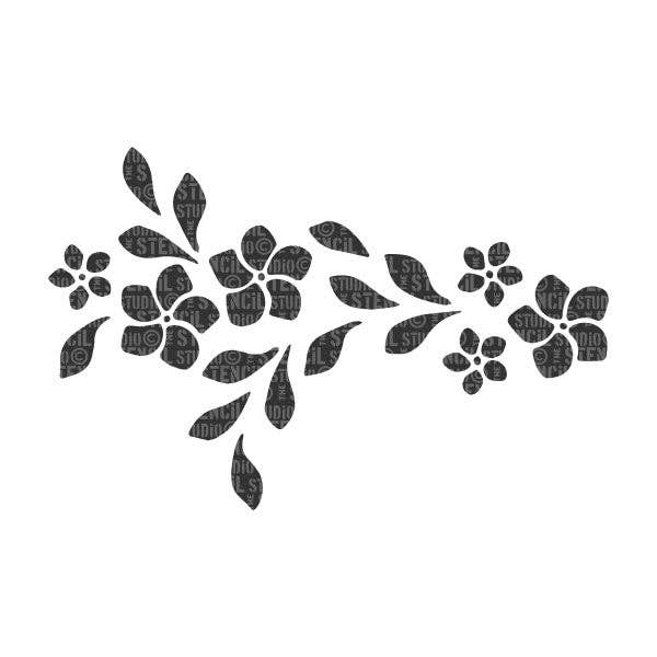 Frangipani Grenssjabloon voor wholesale door The Stencil Studio