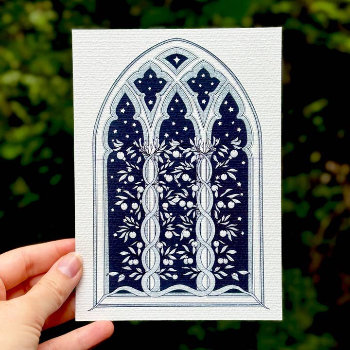 Petrichor & Co. - Wholesale Art Print - Gothic Castle Window Art Print – 5x7 Medieval Wall Art1