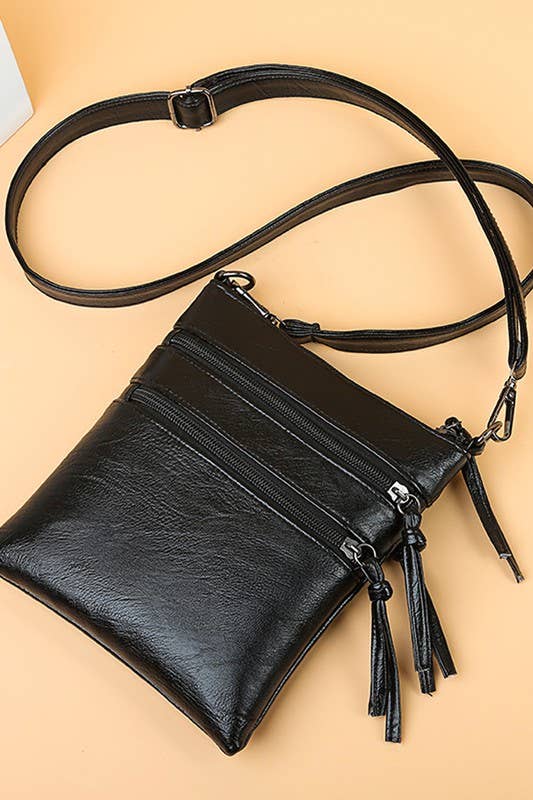 ACCITY - Wholesale Shoulder Bag - Women's - SOFT LEATHER VERTICAL ZIPPER SHOULDER BAG_CUAB00330