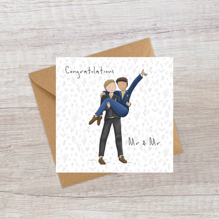 Si gay, si marié - Carte de mariage pour la vente par Lucy Driver Illustration